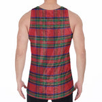 Royal Stewart Tartan Pattern Print Men's Velvet Tank Top