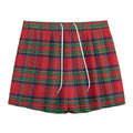 Royal Stewart Tartan Pattern Print Mesh Shorts