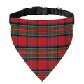 Royal Stewart Tartan Pattern Print Over The Collar Dog Bandana