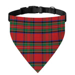 Royal Stewart Tartan Pattern Print Over The Collar Dog Bandana