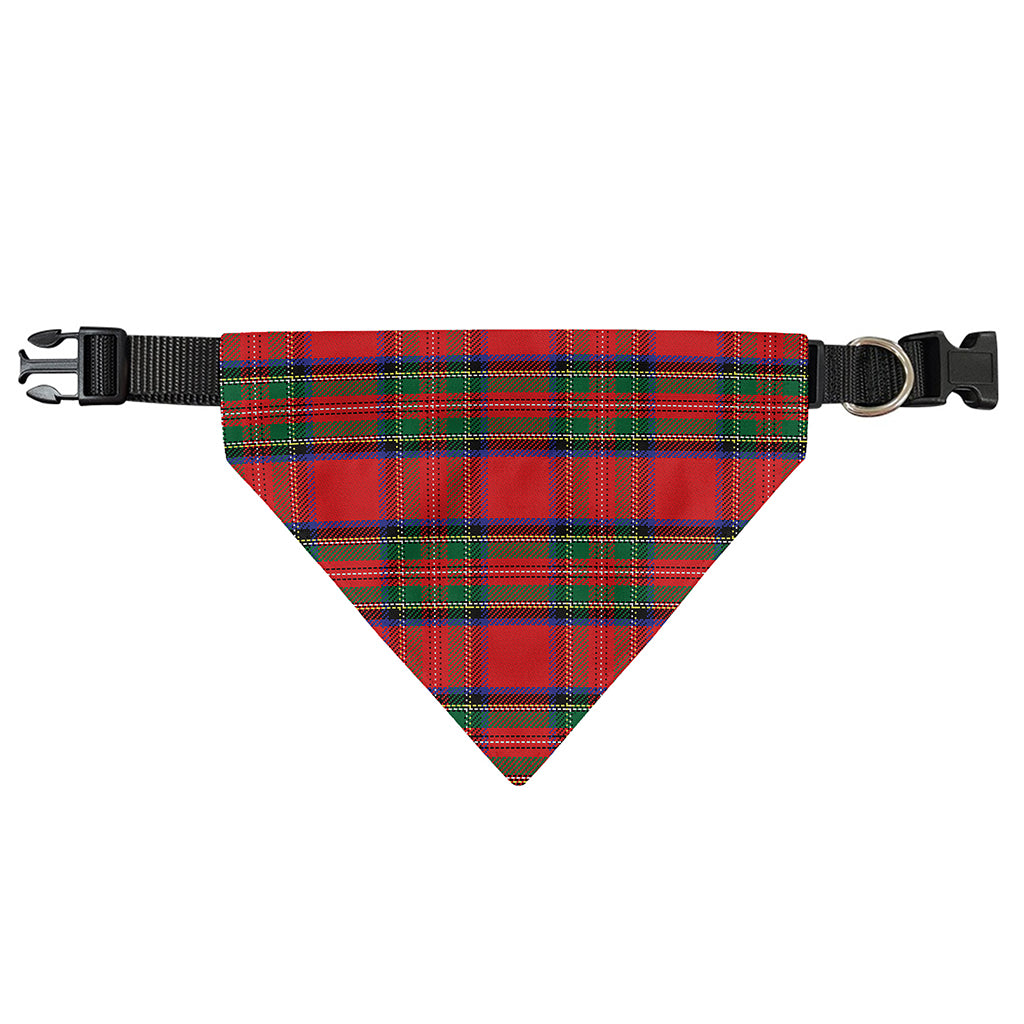 Royal Stewart Tartan Pattern Print Over The Collar Dog Bandana