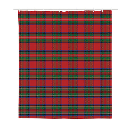 Royal Stewart Tartan Pattern Print Polyester Shower Curtain