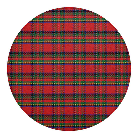 Royal Stewart Tartan Pattern Print Round Blanket