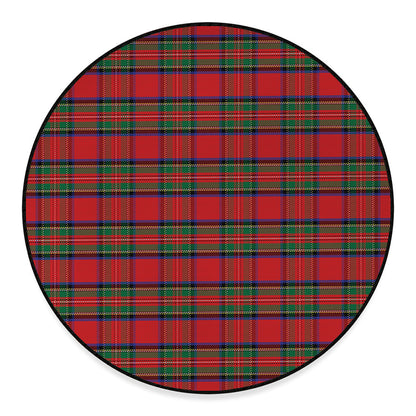 Royal Stewart Tartan Pattern Print Round Floor Mat