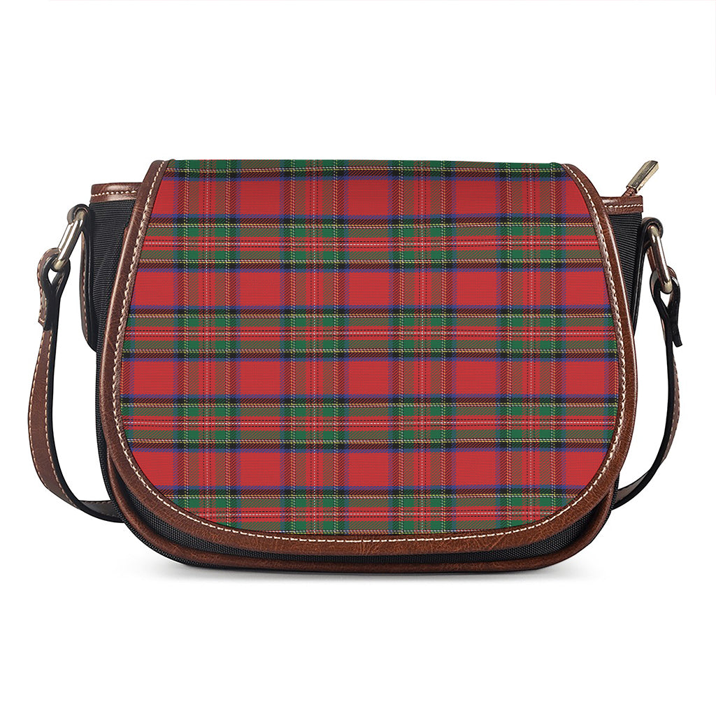Royal Stewart Tartan Pattern Print Saddle Bag