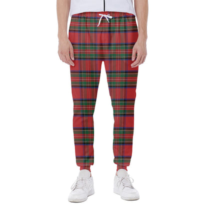 Royal Stewart Tartan Pattern Print Scuba Joggers