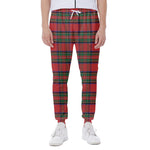 Royal Stewart Tartan Pattern Print Scuba Joggers