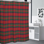 Royal Stewart Tartan Pattern Print Shower Curtain