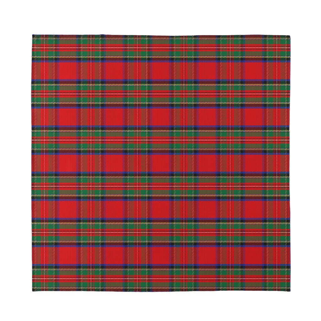 Royal Stewart Tartan Pattern Print Silk Bandana