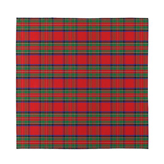 Royal Stewart Tartan Pattern Print Silk Bandana