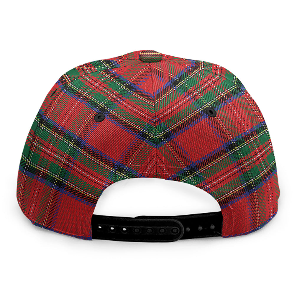 Royal Stewart Tartan Pattern Print Snapback Cap