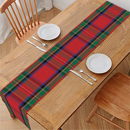 Royal Stewart Tartan Pattern Print Table Runner