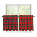 Royal Stewart Tartan Pattern Print Tier Curtains