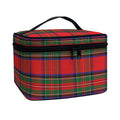 Royal Stewart Tartan Pattern Print Travel Makeup Bag