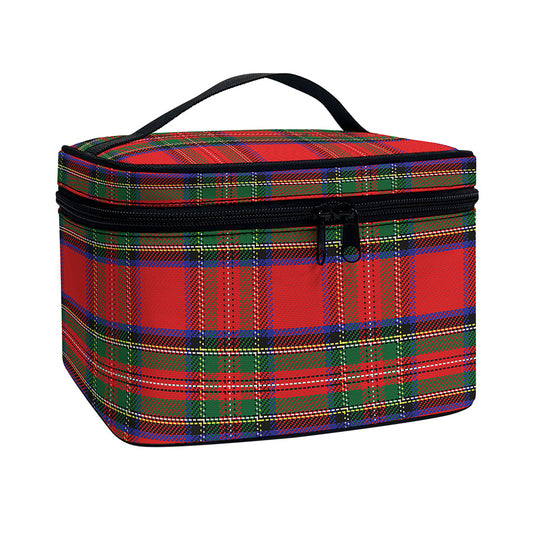Royal Stewart Tartan Pattern Print Travel Makeup Bag