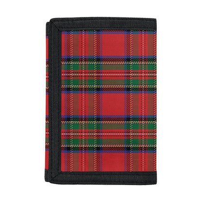 Royal Stewart Tartan Pattern Print Trifold Wallet