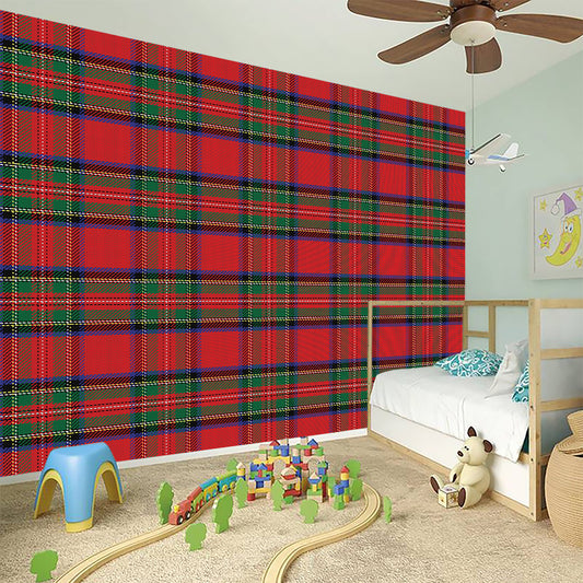 Royal Stewart Tartan Pattern Print Wall Sticker