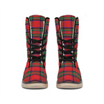 Royal Stewart Tartan Pattern Print Winter Boots