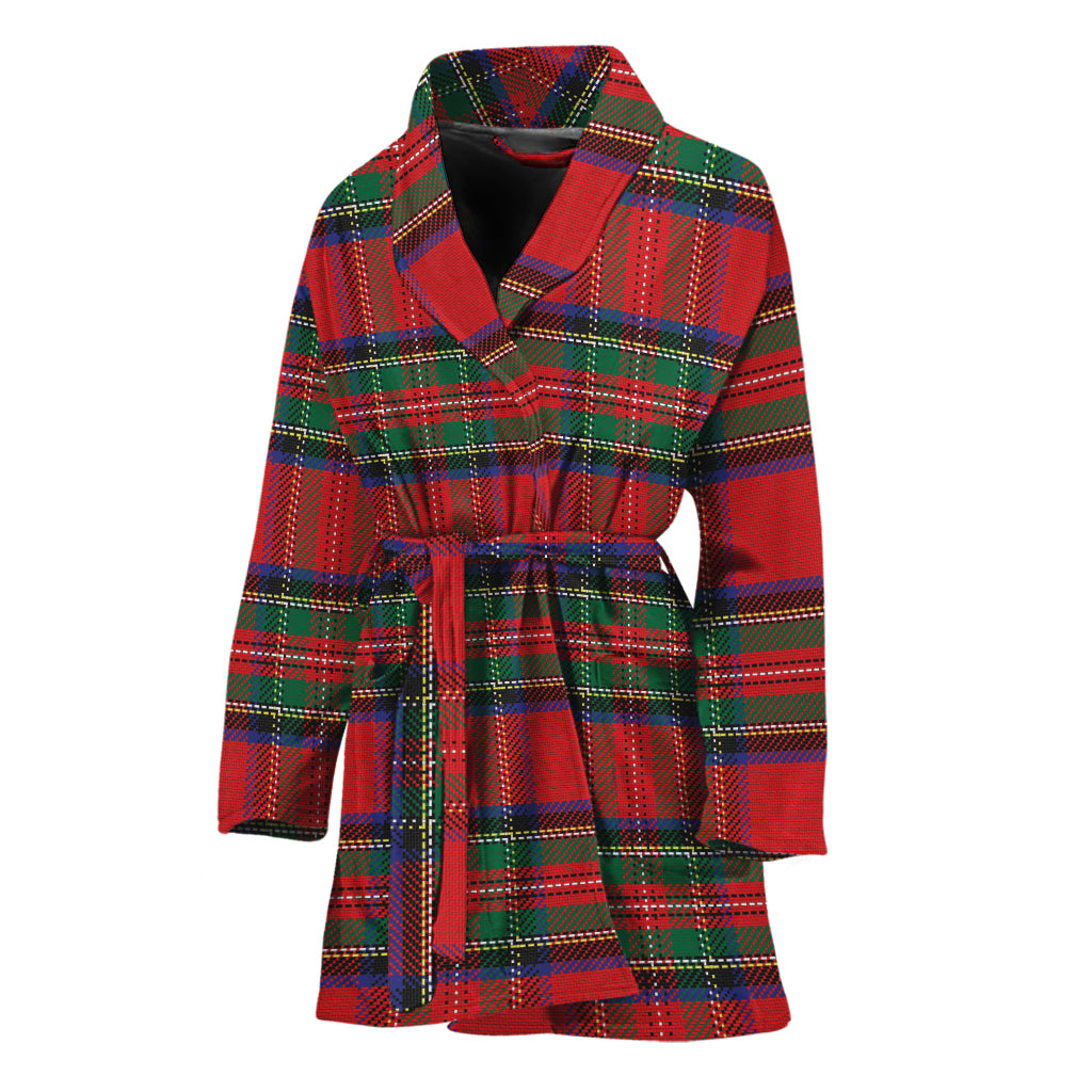 Royal Stewart Tartan Pattern Print Women's Bathrobe