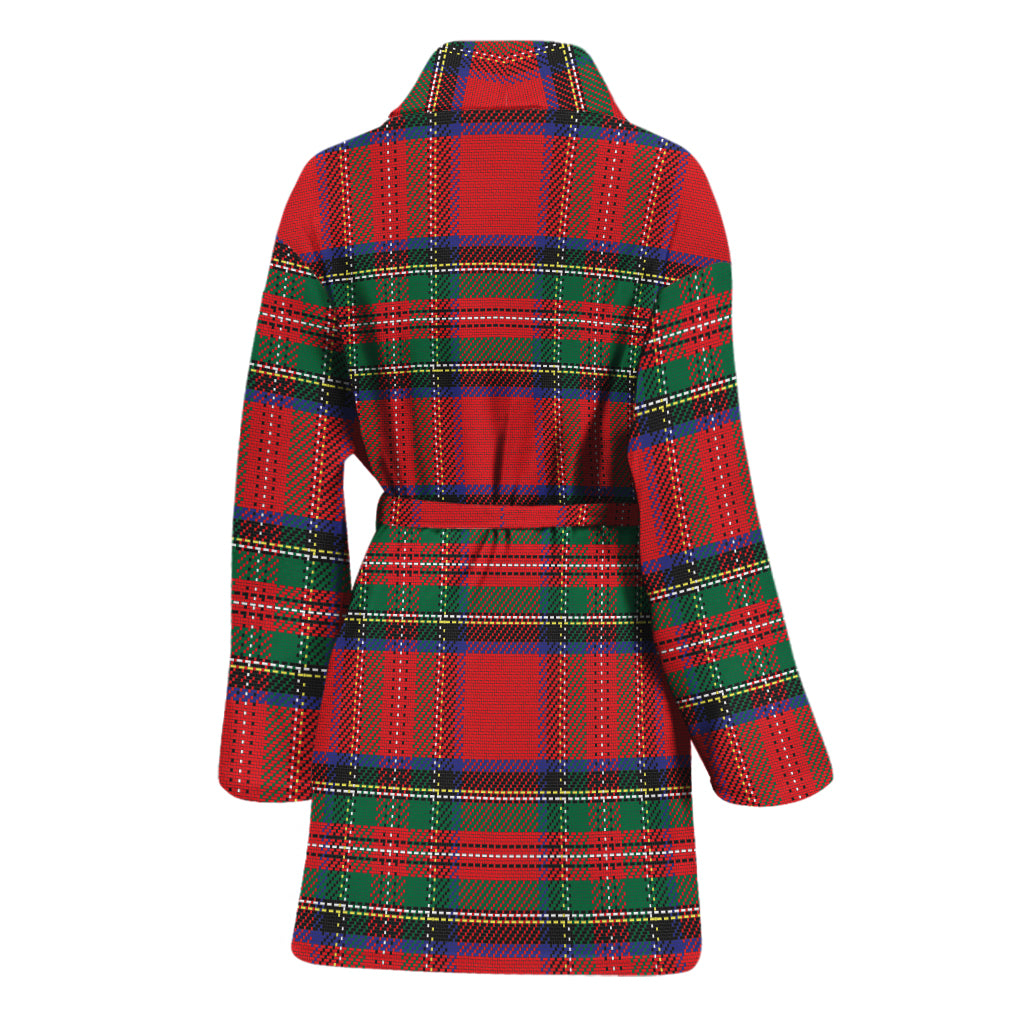 Royal Stewart Tartan Pattern Print Women's Bathrobe