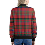 Royal Stewart Tartan Pattern Print Women's Bomber Jacket