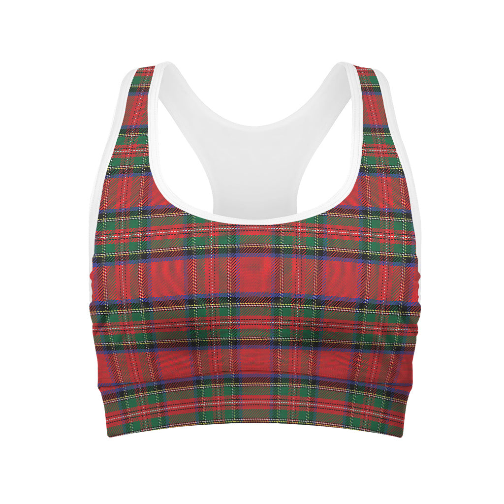 Royal Stewart Tartan Pattern Print Women's Sports Bra