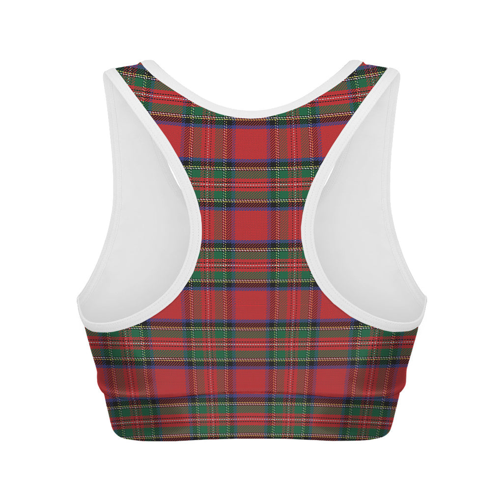 Royal Stewart Tartan Pattern Print Women's Sports Bra