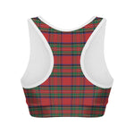 Royal Stewart Tartan Pattern Print Women's Sports Bra