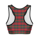 Royal Stewart Tartan Pattern Print Women's Sports Bra
