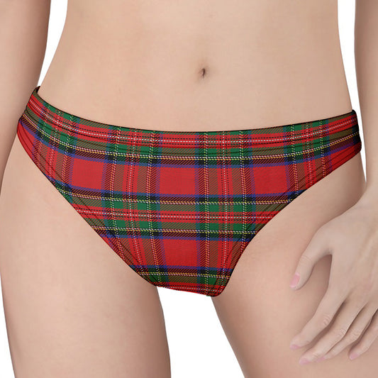Royal Stewart Tartan Pattern Print Women's Thong