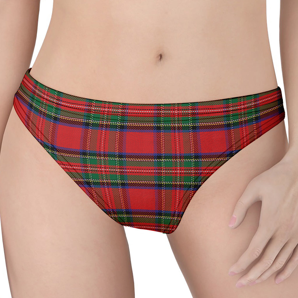 Royal Stewart Tartan Pattern Print Women's Thong