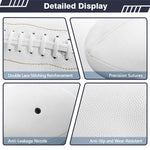 White Gray Scratch Marble Print Rugby Ball