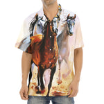 Running Horses Painting Print Aloha Shirt