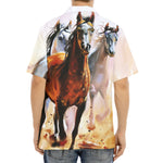 Running Horses Painting Print Aloha Shirt
