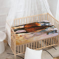 Running Horses Painting Print Baby Crib Sheet