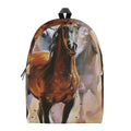 Running Horses Painting Print School Backpack