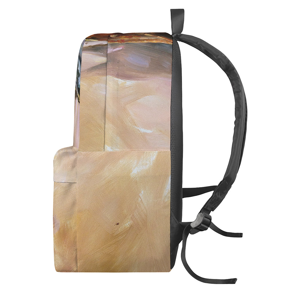 Running Horses Painting Print Backpack