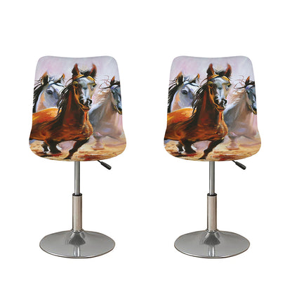 Running Horses Painting Print Bar Stool Covers