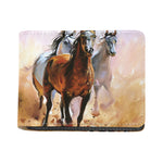 Running Horses Painting Print Bifold Wallet