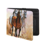 Running Horses Painting Print Bifold Wallet
