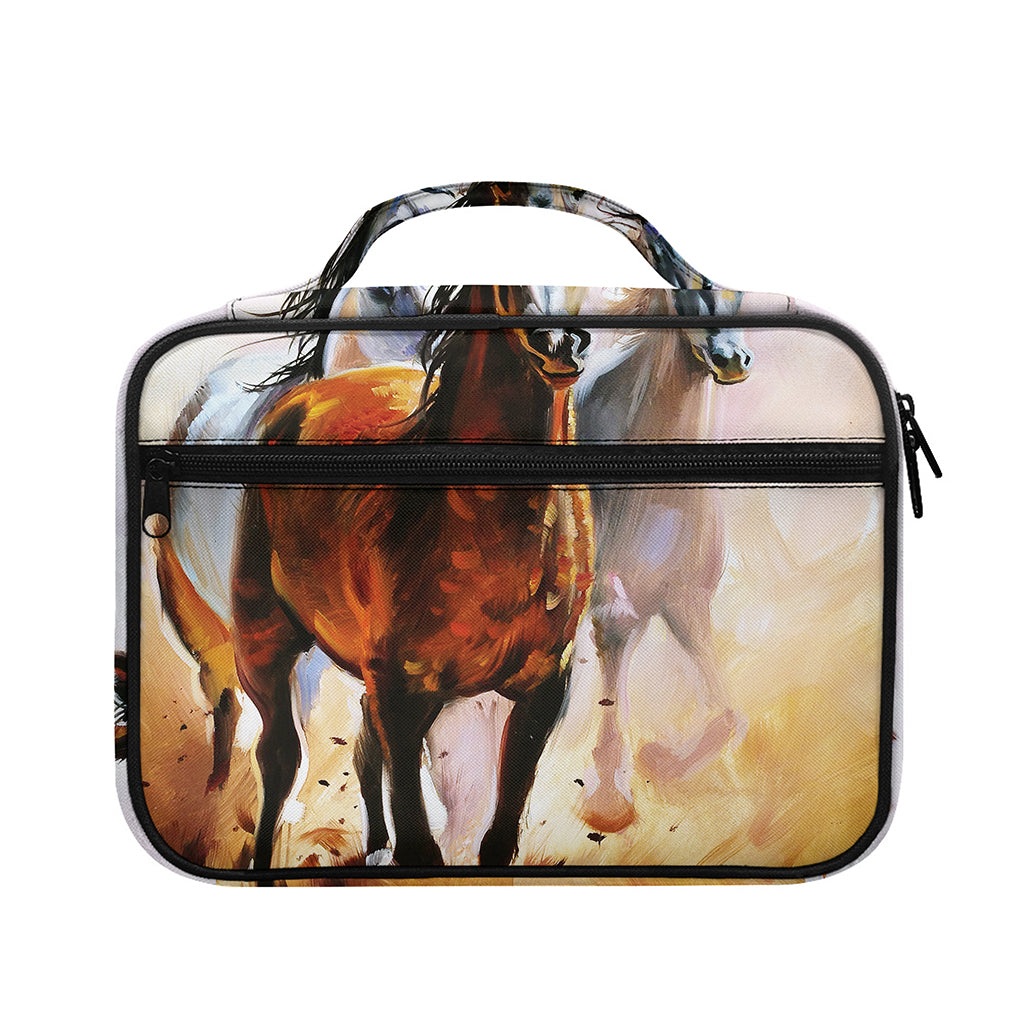 Running Horses Painting Print Briefcase Bible Bag