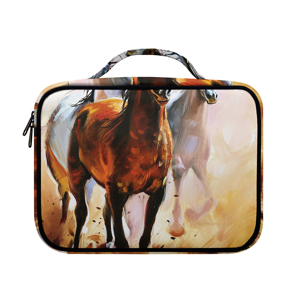 Running Horses Painting Print Briefcase Bible Bag