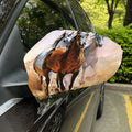 Running Horses Painting Print Car Side Mirror Covers
