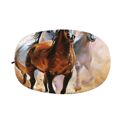 Running Horses Painting Print Car Side Mirror Covers