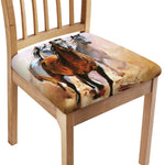 Running Horses Painting Print Chair Cushion Cover