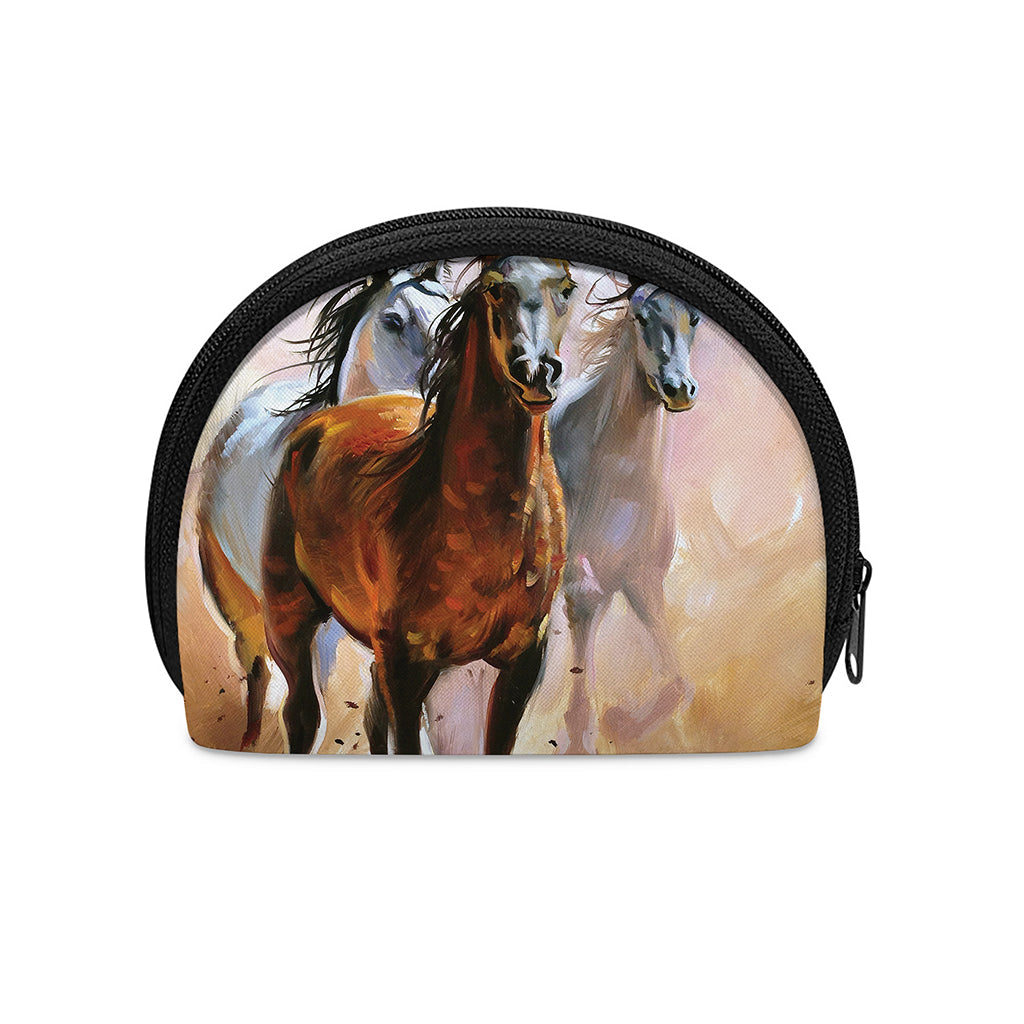 Running Horses Painting Print Coin Purse