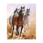 Running Horses Painting Print Curtain