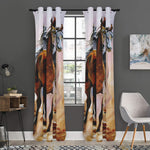 Running Horses Painting Print Curtain