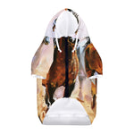 Running Horses Painting Print Dog Zip Up Hoodie
