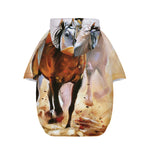 Running Horses Painting Print Dog Zip Up Hoodie